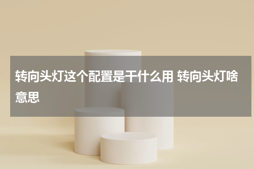 转向头灯这个配置是干什么用 转向头灯啥意思