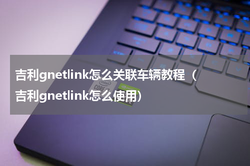 吉利gnetlink怎么关联车辆教程（吉利gnetlink怎么使用）