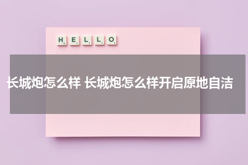 长城炮怎么样 长城炮怎么样开启原地自洁
