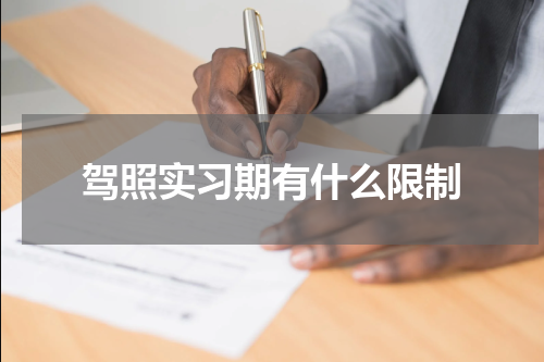 驾照实习期有什么限制