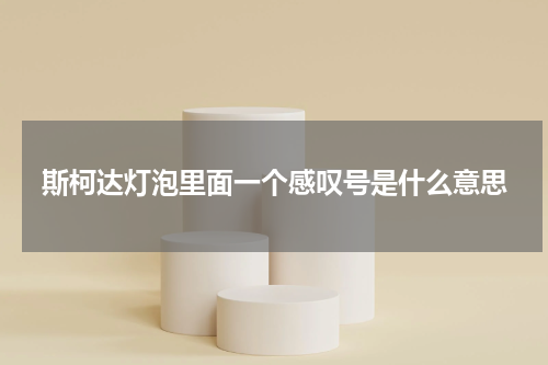 斯柯达灯泡里面一个感叹号是什么意思