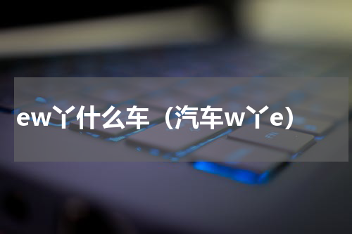 ew丫什么车（汽车w丫e）