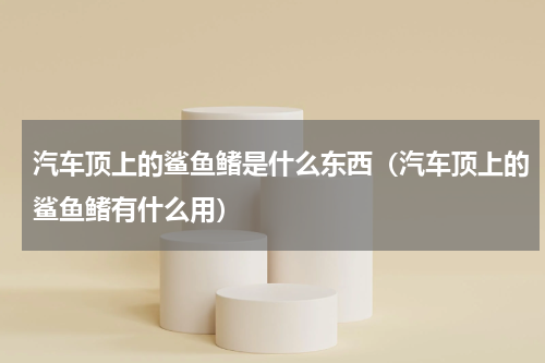 汽车顶上的鲨鱼鳍是什么东西（汽车顶上的鲨鱼鳍有什么用）